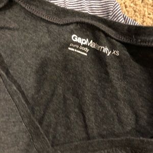 Three gap maternity shirts and two nursing tanks